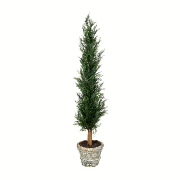 Vickerman 48" Artificial Potted Cedar Tree in Paper Pot.