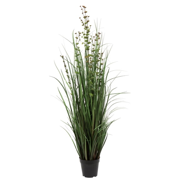 Vickerman 48" Artificial Potted Green Grass and Eucalyptus.