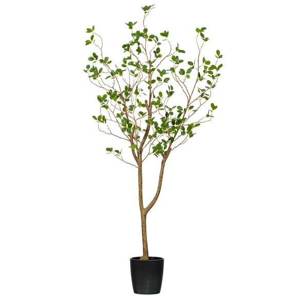 Vickerman 48" Artificial Potted Milan Leaf Tree.