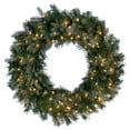 thumbnail image 1 of Vickerman 48" Douglas Fir Artificial Pre-Lit Wreath with Dura-Lit® Warm White LED Mini Lights., 1 of 6