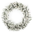 thumbnail image 1 of Vickerman 48" Flocked Kiana Artificial Christmas Wreath, Warm White Dura-Lit® LED Mini Lights, 1 of 7