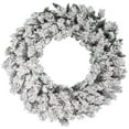 thumbnail image 1 of Vickerman 48" Flocked Snow Ridge Artificial Christmas Wreath, Unlit, 1 of 2