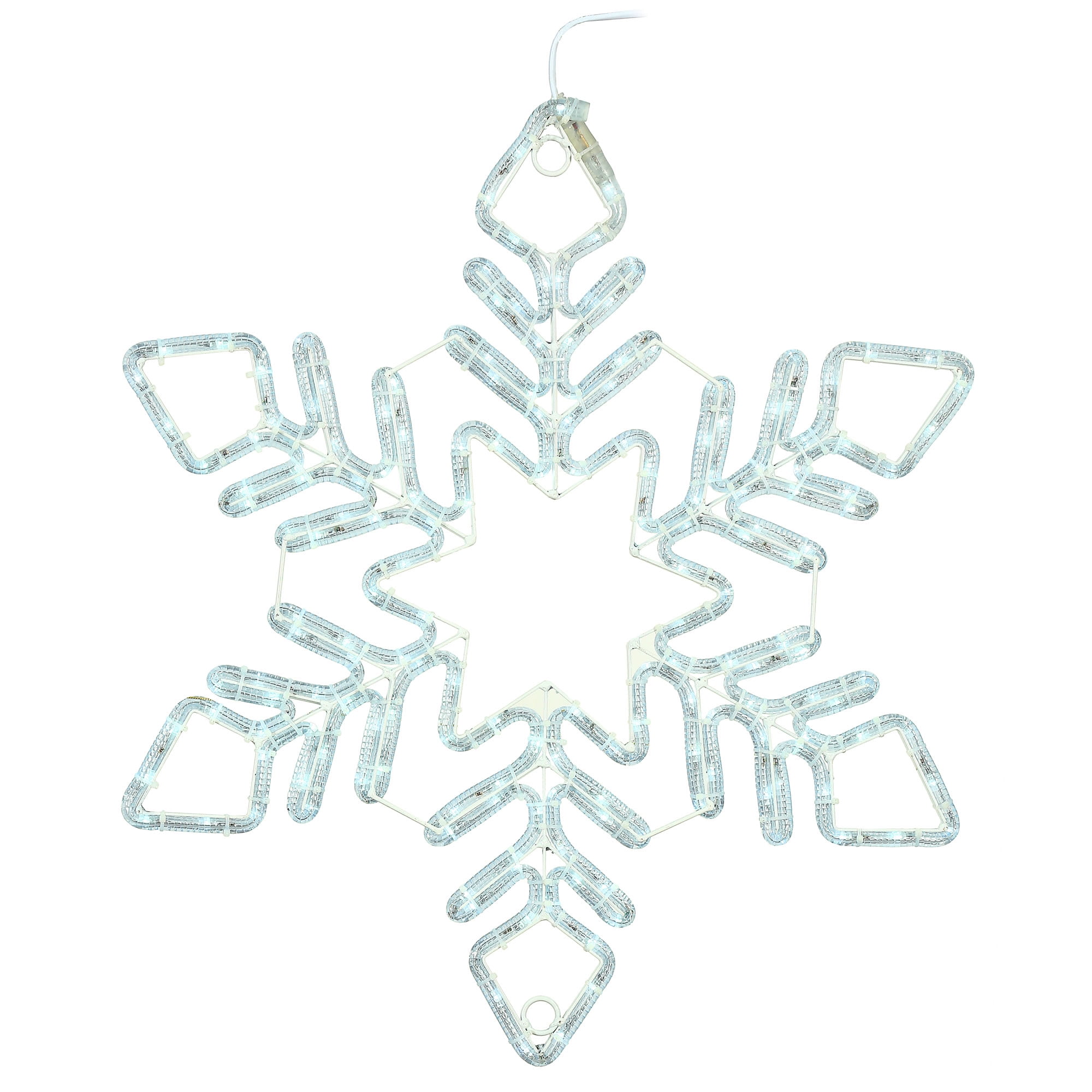 Vickerman 48" Pure White LED Star Ropelight Snowflake
