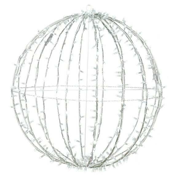 Vickerman 480Lt x 40" Fold Flat Cool White Led Twinkle Jumbo Hanging Sphere.