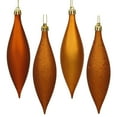 thumbnail image 1 of Vickerman 5.5" Burnished Orange Finial Drop Christmas Ornament, Assorted 4 Finish, 8 per Pack, 1 of 3