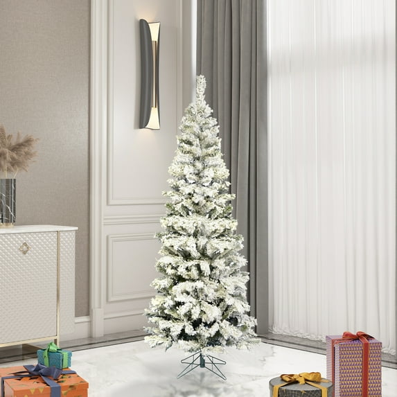 Vickerman 5.5' Flocked Pacific Artificial Christmas Tree, Unlit