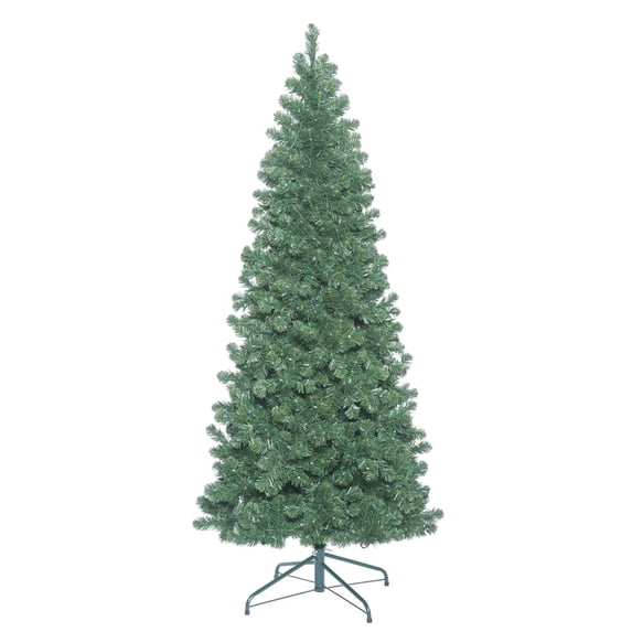Vickerman 5.5' Oregon Fir Slim Artificial Christmas Tree Unlit, Faux Christmas Tree, Seasonal Indoor Home Decor
