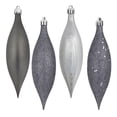 thumbnail image 1 of Vickerman 5.5" Pewter Finial Drop Christmas Ornament, Assorted 4 Finish, 8 per Pack, 1 of 3
