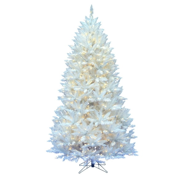 Vickerman 5.5' Sparkle White Spruce Artificial Christmas Tree, Warm White LED Lights