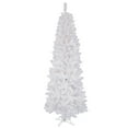 thumbnail image 1 of Vickerman 5.5' White Salem Pencil Pine Artificial Christmas Tree, Multi-Colored Dura-lit LED Lights, 1 of 2