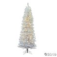 Vickerman 5.5' White Salem Pencil Pine Christmas Tree with Warm White