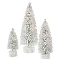 Vickerman 5"/7"/9" White Snow Oval Artificial Christmas Tree, Unlit