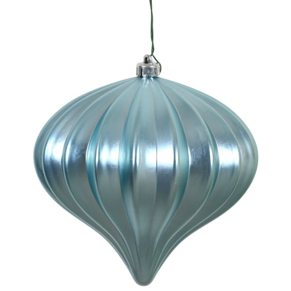 Vickerman 5.7" Baby Blue Matte Onion Christmas Ornament, UV treated, Set of 3