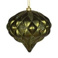 thumbnail image 1 of Vickerman 5.7" Dark Olive Matte-Glitter Diamond Ornament Ornament, 1 of 2