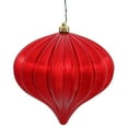 thumbnail image 1 of Vickerman 5.7" Red Shiny Onion Christmas Ornament, UV treated, Set of 3, 1 of 6
