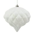 thumbnail image 1 of Vickerman 5.7" White Matte/Glitter Diamond Onion Christmas Ornament, 1 of 2