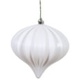 thumbnail image 1 of Vickerman 5.7" White Matte Onion Christmas Ornament, 3 per Bag, 1 of 7