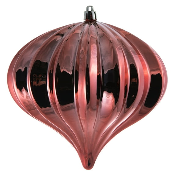 Vickerman 5.7" x 5.5" Coral Shiny Onion Christmas Ornament, UV treated, Set of 3