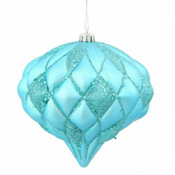 Vickerman 5.7in. Teal Matte-Glitter Diamond