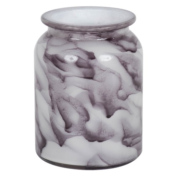 Vickerman 5.8" Marble Paint Round Glass Container
