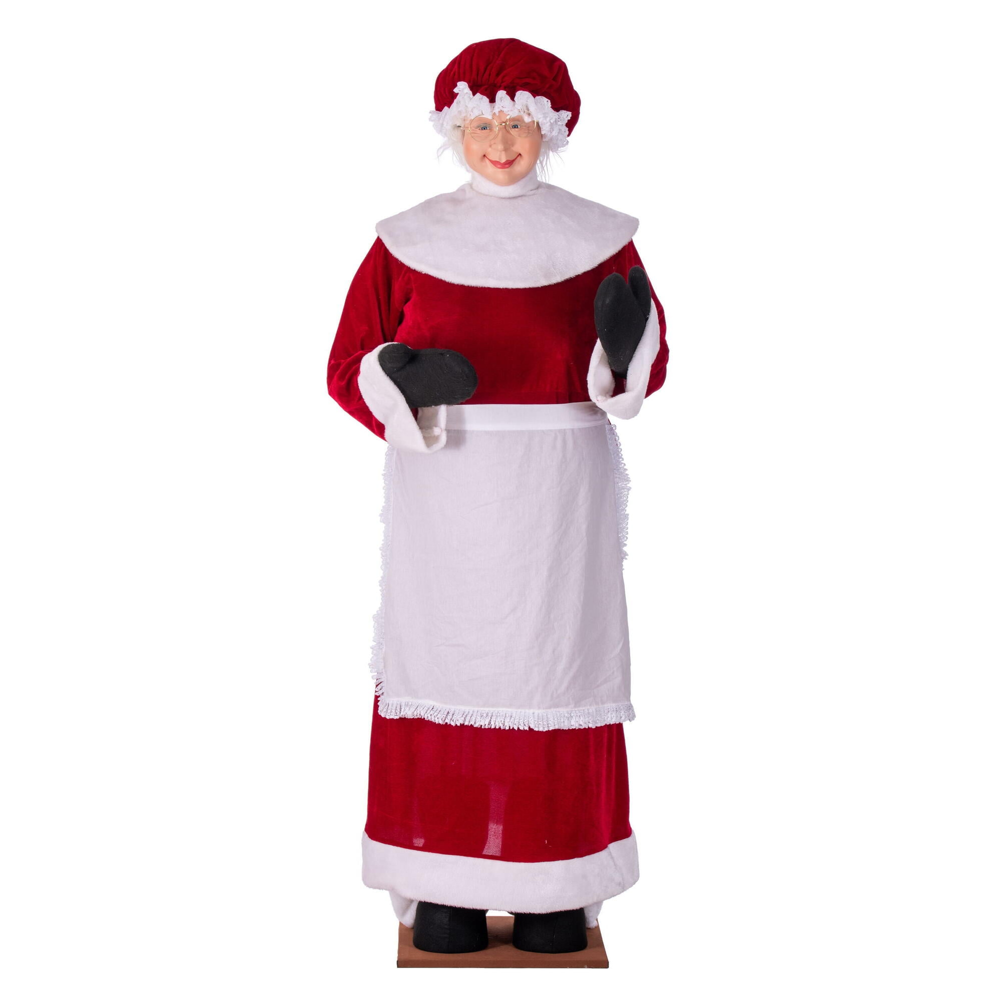 Life-Size Mrs. Claus Winter Plastic Figurine