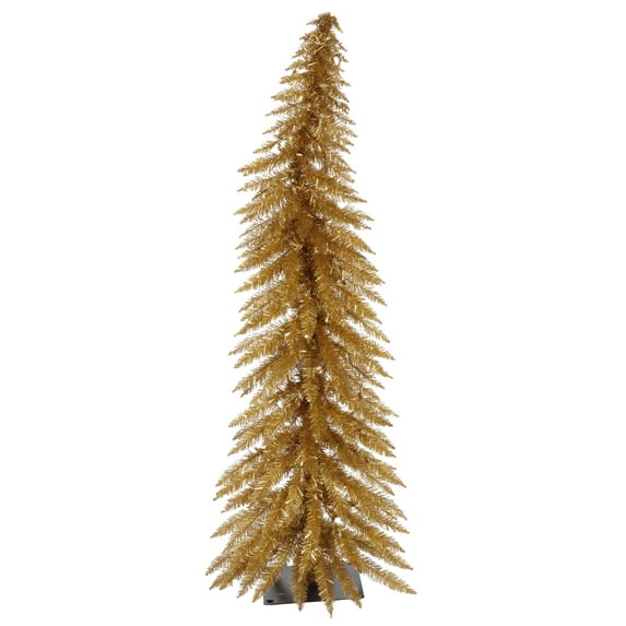 Vickerman 5' Antique Gold Whimsical Artificial Christmas Tree, Warm White Dura-lit LED Lights