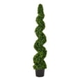 thumbnail image 1 of Vickerman 5' Artificial Potted Green Boxwood Spiral Tree., 1 of 7