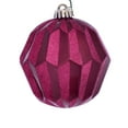 thumbnail image 1 of Vickerman 5" Berry Red Glitter Faceted Ball Ornament, 3 per Bag, 1 of 3