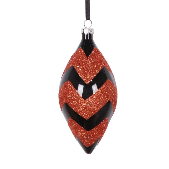 Vickerman 5" Black Orange Shuttle Ornament, 4 per bag.