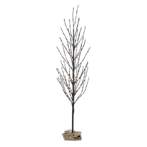 Vickerman 5' Brown Artificial Christmas Tree, Warm White LED Lights