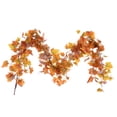thumbnail image 1 of Vickerman 5' Fall Orange Artificial Leaf Garland., 1 of 4