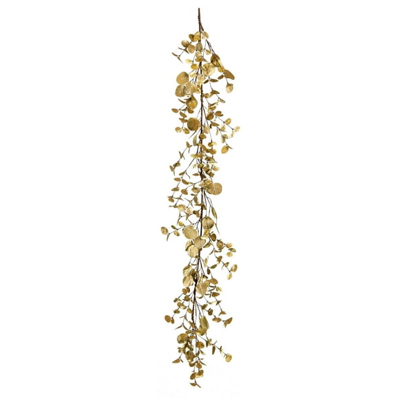 Vickerman 5' Gold Eucalyptus Artificial Christmas Garland, Unlit