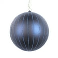 thumbnail image 1 of Vickerman 5" Midnight Blue Matte Glitter Ball Christmas Ornament, 4 pieces per bag, 1 of 2