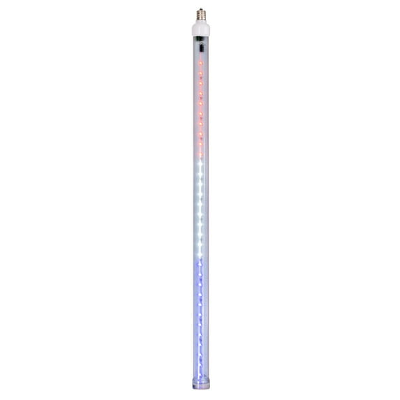 Vickerman 5 Pack of 24" Red-White-Blue LED SnowFall Tube Bulb, C9-E17 Nickel Base.