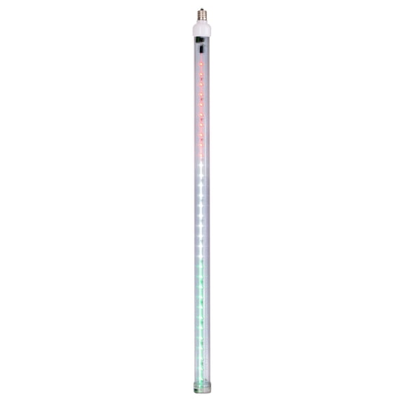 Vickerman 5 Pack of 24" Red-White-Green LED SnowFall Tube Bulb, C9-E17 Nickel Base.