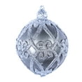 thumbnail image 1 of Vickerman 5" Pewter Antique Filigree Pattern Ball Ornament, 3 per Bag, 1 of 2