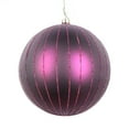 thumbnail image 1 of Vickerman 5" Plum Matte Glitter Ball Christmas Ornament, 4 pieces per bag, 1 of 2