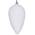 thumbnail image 1 of Vickerman 5" White Flocked Pinecone Christmas Ornament, Set of 4, 1 of 3