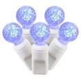 thumbnail image 1 of Vickerman 50 Blue G12 LED Light on White Wire, 25' Christmas Single Mold Light Strand, 1 of 7