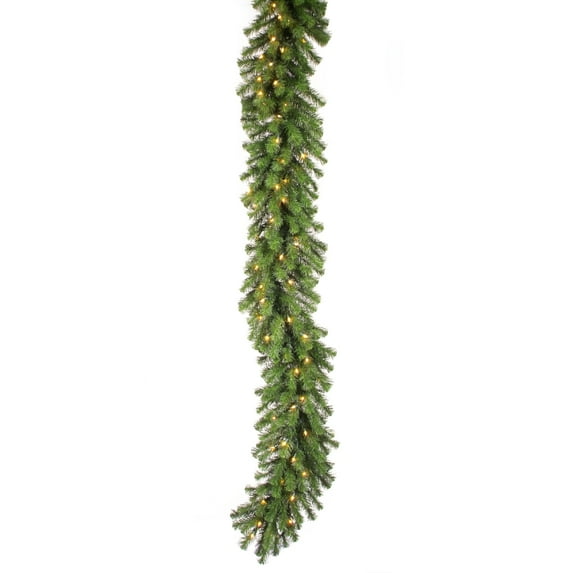 Vickerman 50' Douglas Fir Artificial Christmas Garland, Clear Dura-lit Incandescent Mini Lights - Faux Fir Christmas Garland - Seasonal Indoor Home Decor