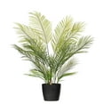 thumbnail image 1 of Vickerman 50" Green Areca Palm Plant. This is an artificial plant in a black plastic pot., 1 of 5
