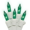 thumbnail image 1 of Vickerman 50 Green Mini Light Set on White Wire, 16' Christmas Light Strand in Polybag, 1 of 2