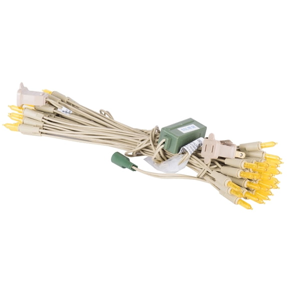 Vickerman 50 LED Lime Dura-Lit Light on Tan Wire, 37' Christmas Light Strand