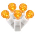 thumbnail image 1 of Vickerman 50 Orange G12 LED Light on White Wire, 25' Christmas Single Mold Light Strand, 1 of 2