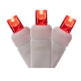 thumbnail image 1 of Vickerman 50 Red Wide Angle LED Light on White Wire, 25' Christmas Single Mold Light Strand, 1 of 4