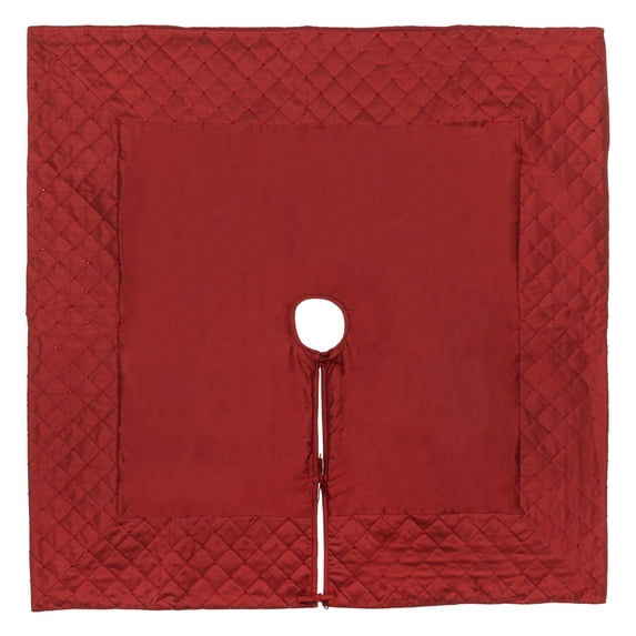 Vickerman 52" Burgundy Quilt Stitch Jewel Christmas Tree skirt