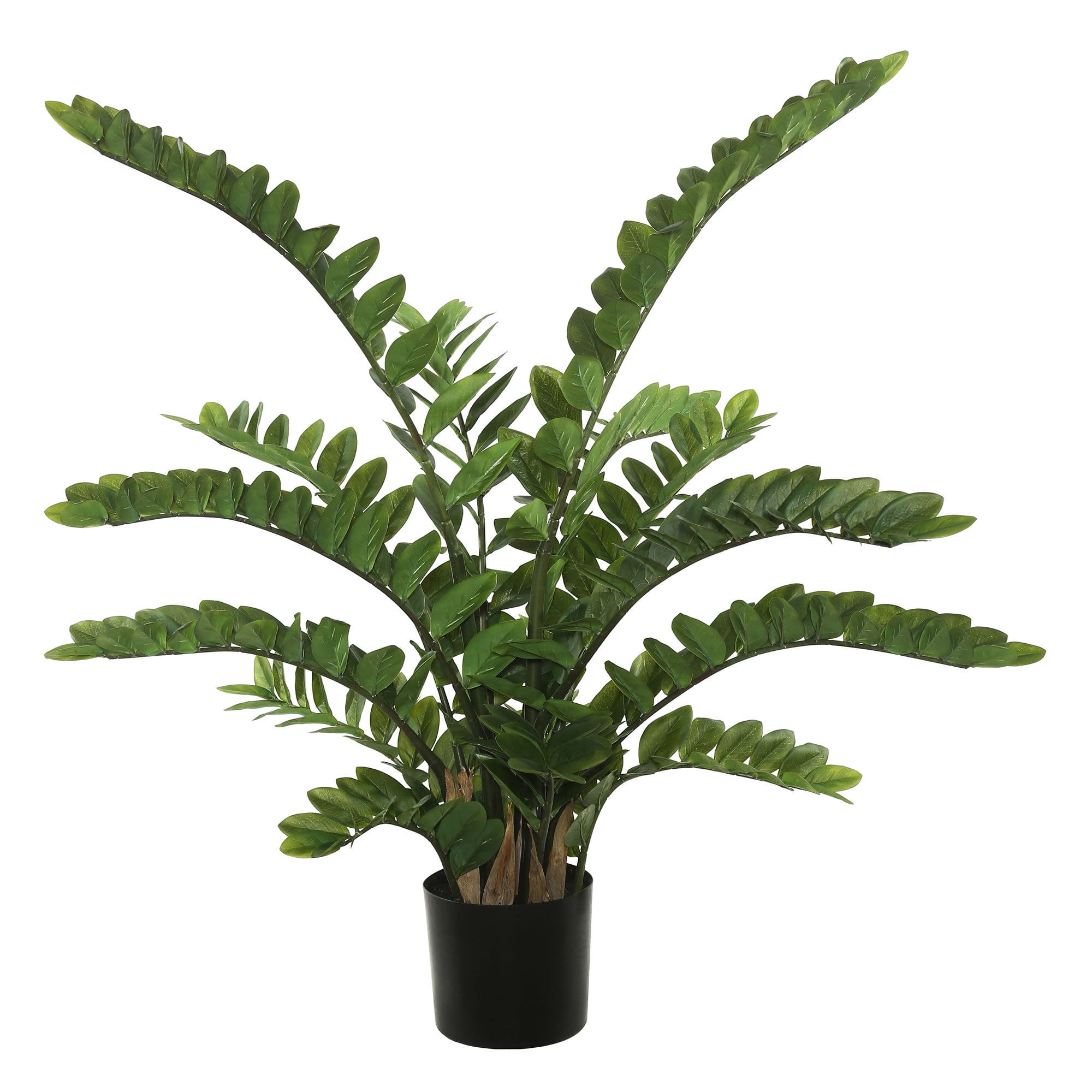 52" Green Plastic Potted Zamifolia Bush