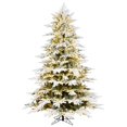 thumbnail image 1 of Vickerman 564196 - 10' x 74" Flocked Kamas Fraiser Fir 1150 Multi-Color LED Lights Christmas Tree (K185387LED), 1 of 1