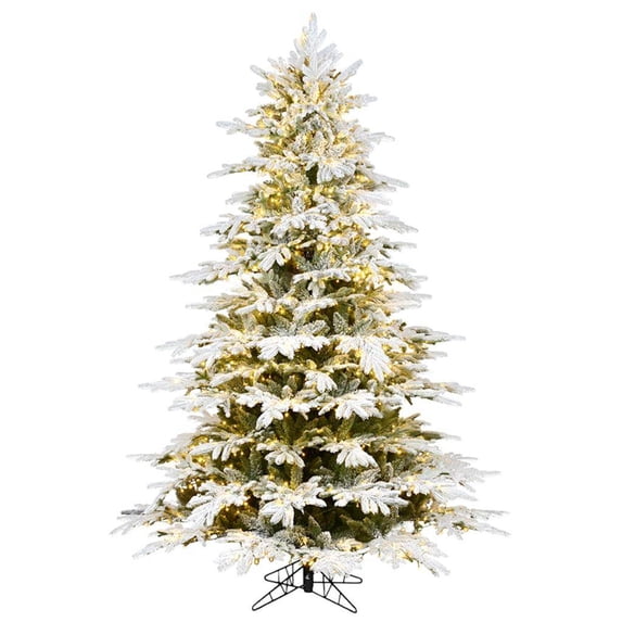Vickerman 564196 - 10' x 74" Flocked Kamas Fraiser Fir 1150 Multi-Color LED Lights Christmas Tree (K185387LED)