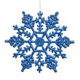 thumbnail image 1 of Vickerman 6.25" Blue Glitter Snowflake Christmas Ornament, 12 per Box, 1 of 2